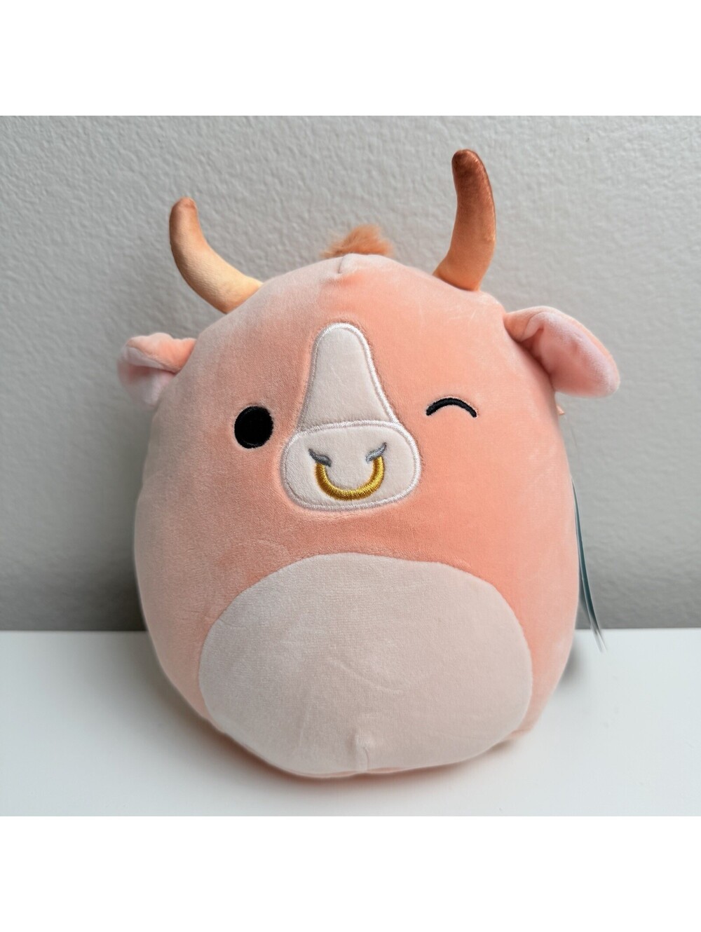 Squishmallows Pink Bull Cow Plush Jazwares Kellytoy Winking Soft Stuffed Animal
